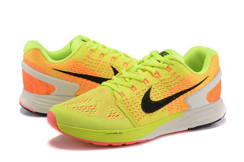 Mens Nike Lunarglide 7 Fluorescent Yellow & Orange Hong Kong